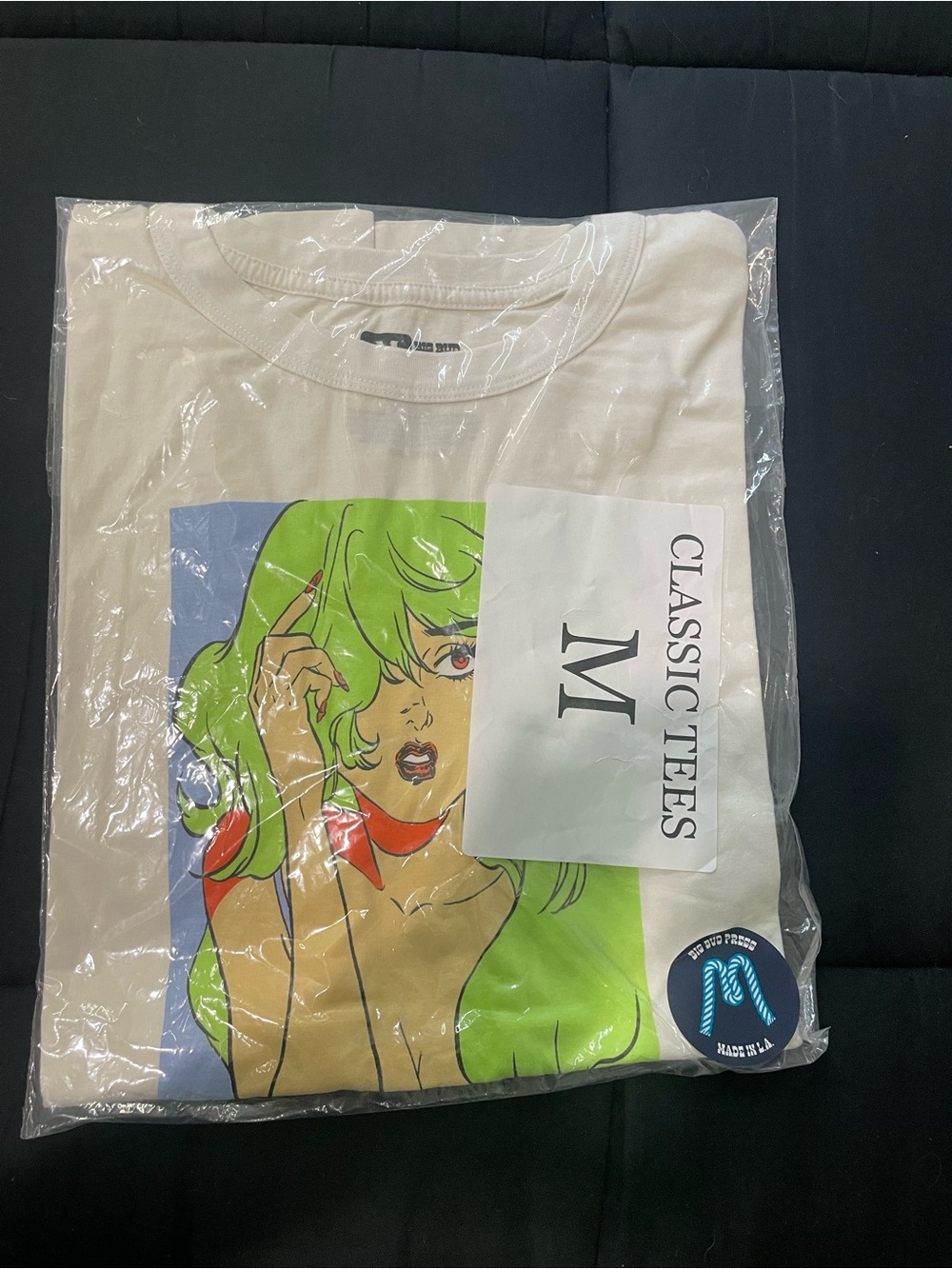 Big Bud Press Cream Short Sleeve Tee with Green Graphic